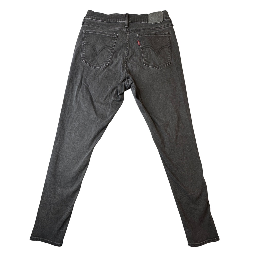 Levi's Curvy Skinny Jeans Womens Size‎ 30 Black Wash Stretch Denim Faded